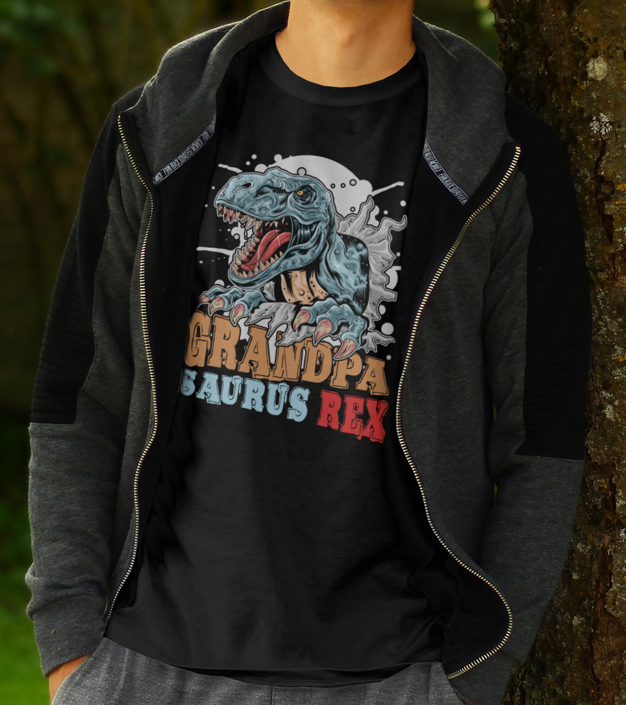 Grandpasaurus Rex Dinosaur Grandpa T-Shirt