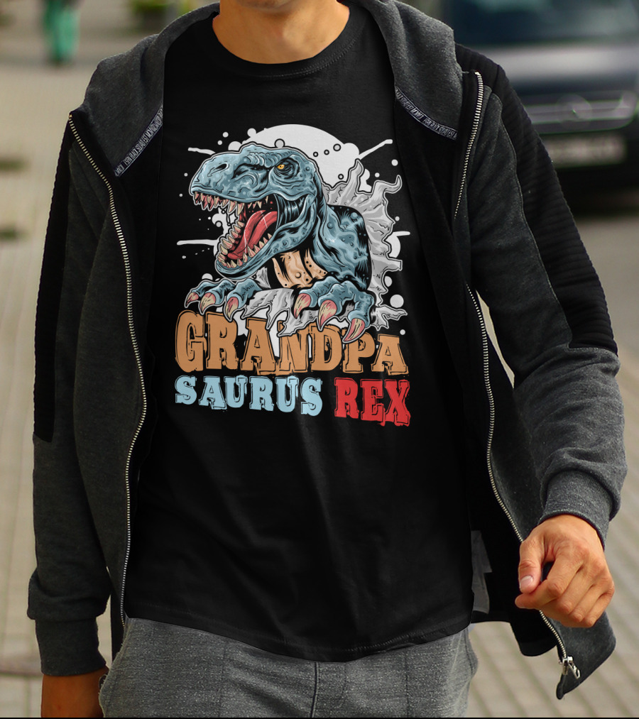Grandpasaurus Rex Dinosaur Grandpa T-Shirt
