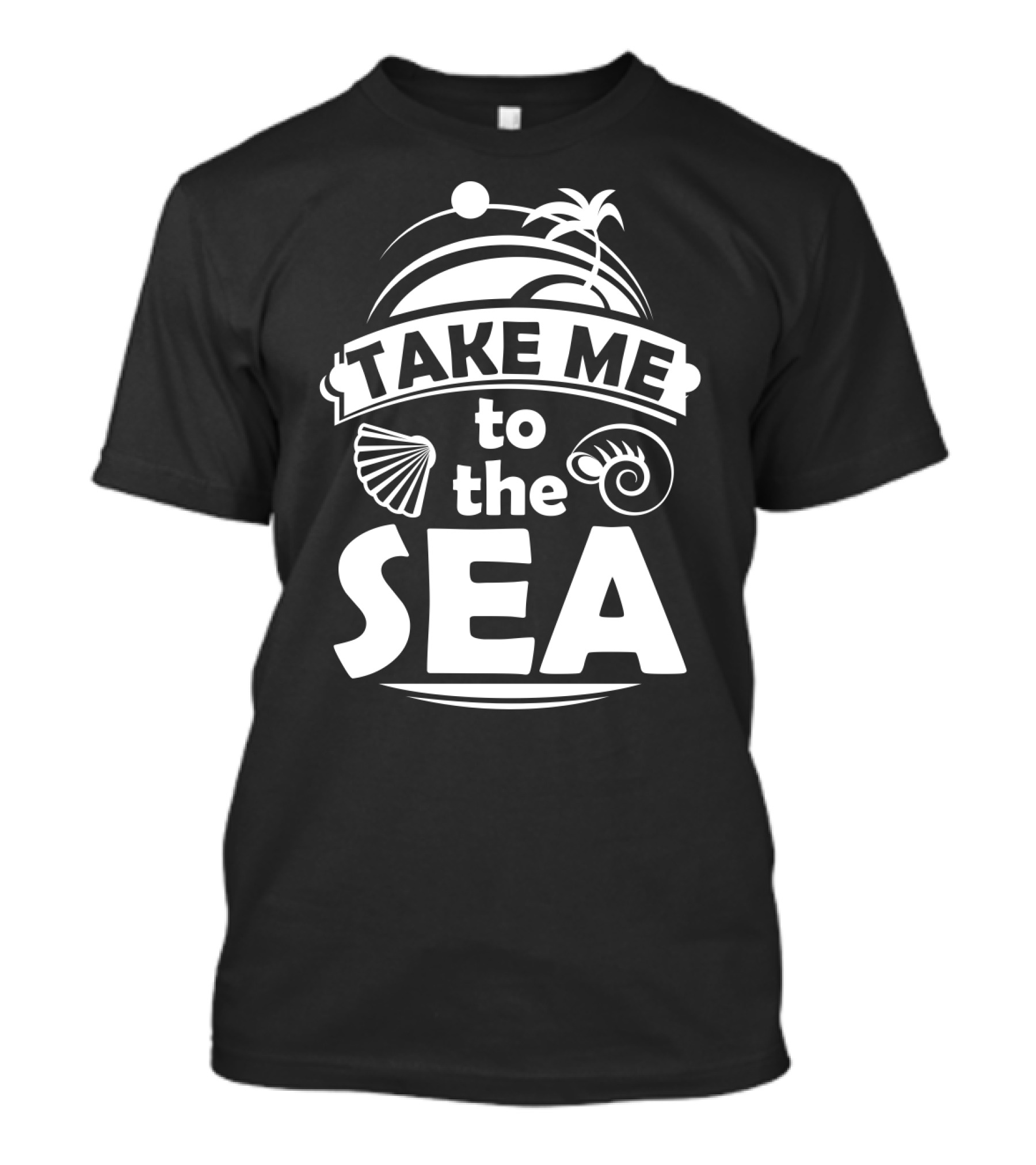 Take Me To The Sea Palm Trees And Seashells T-Shirt
