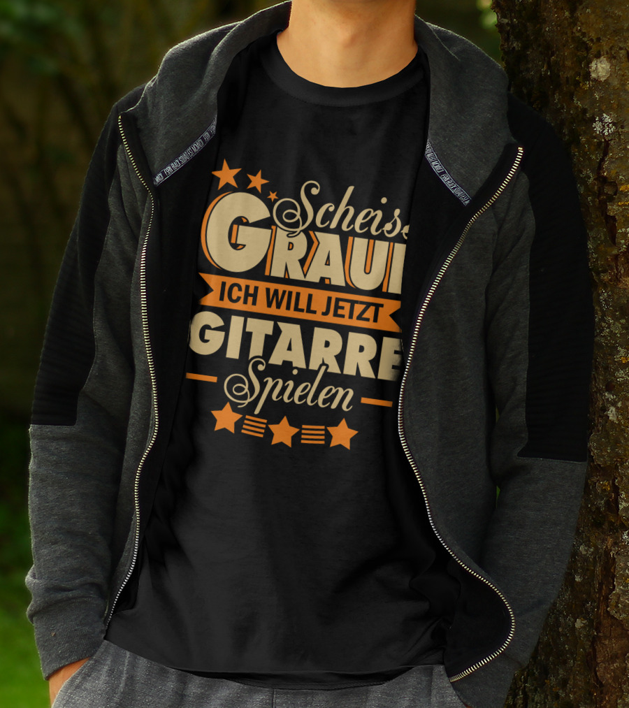 Scheiss Drauf Ich Will Jetzt Gitarre Spielen Gitarrist Geschenk Lustiges T-Shirt