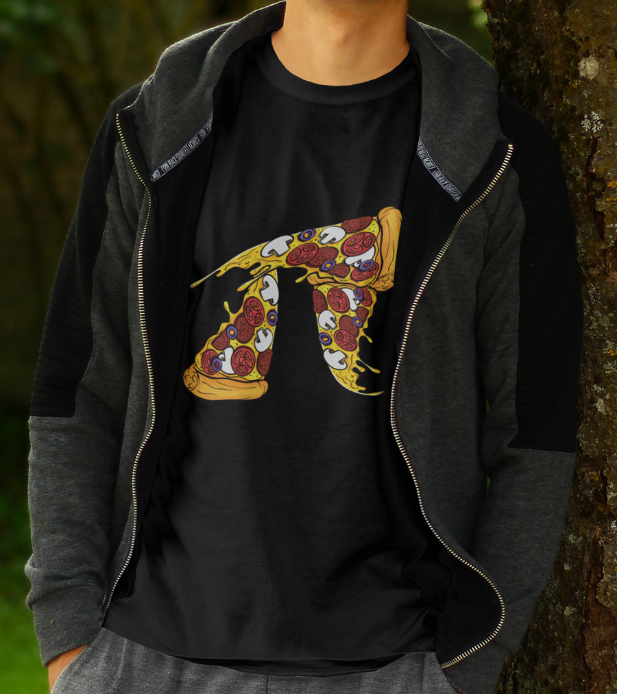 Pi Day Pizza Pi Funny Math Food 3.14 Melted Cheese Slice T-Shirt