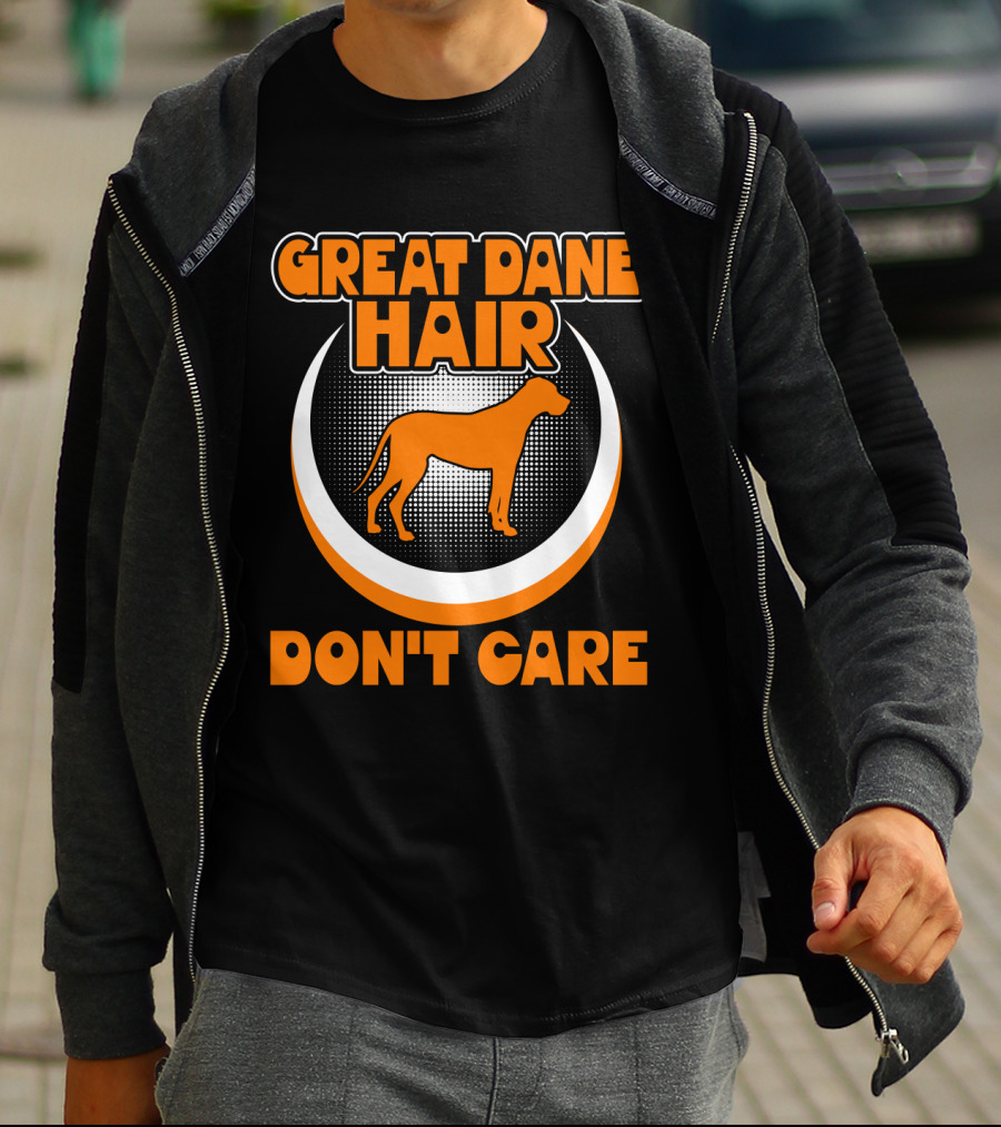 Great Dane Hair Don't Care Orange T-Shirt