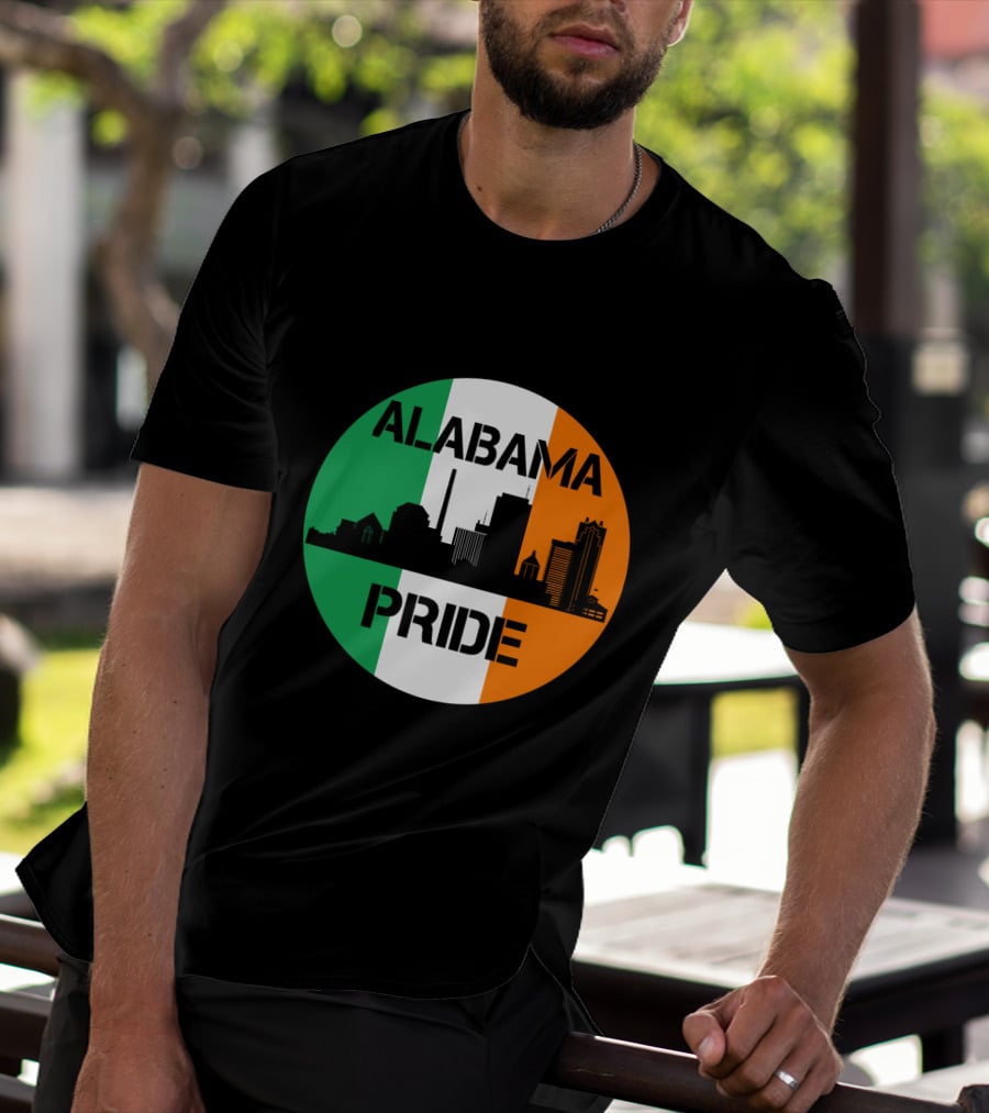 Alabama Pride Irish Flag Skyline T-Shirt