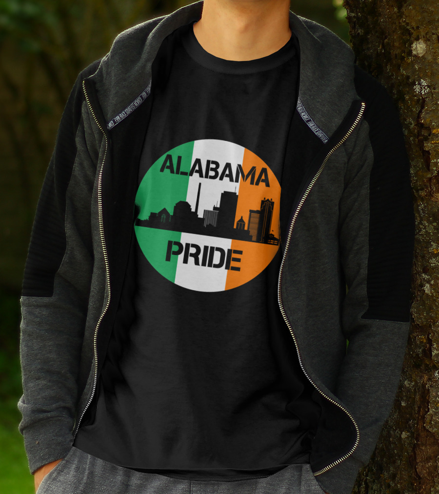 Alabama Pride Irish Flag Skyline T-Shirt