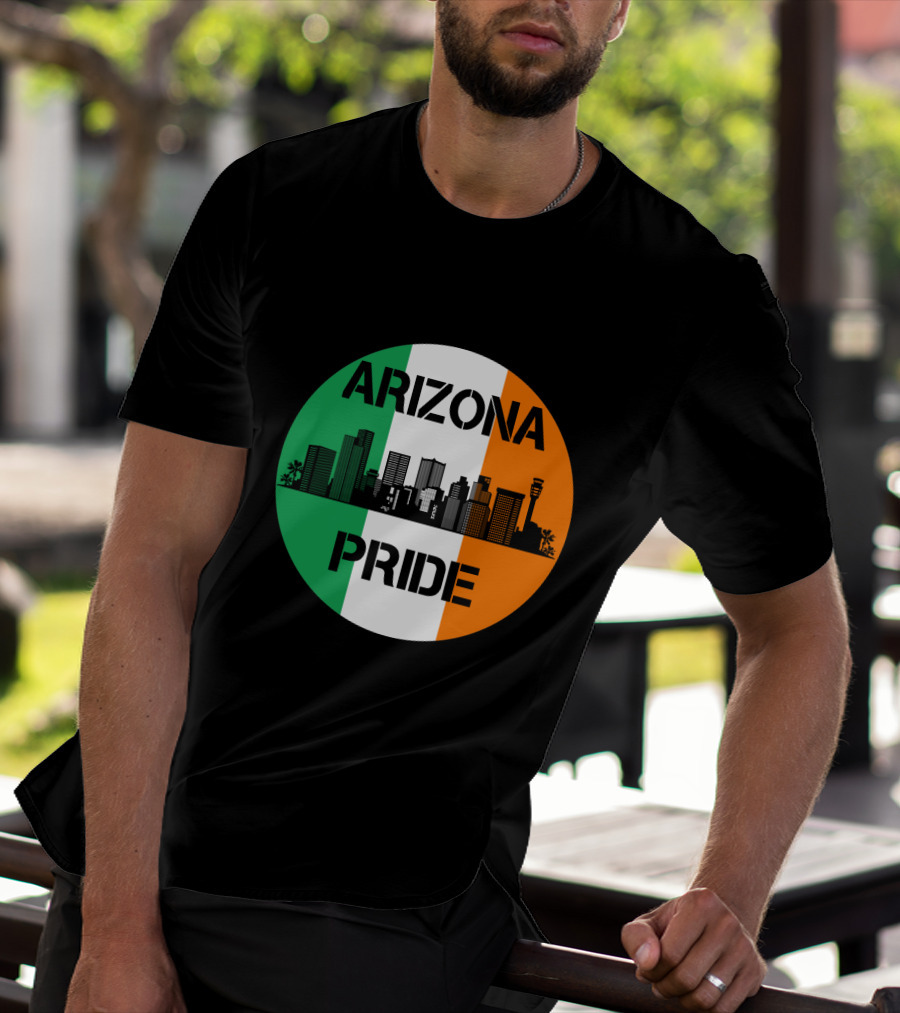 Arizona Pride Skyline With Irish Flag Colors T-Shirt