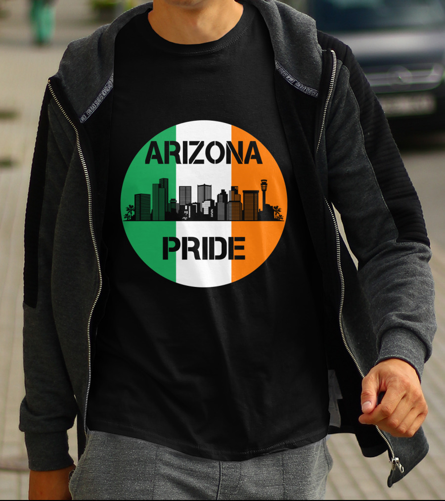 Arizona Pride Skyline With Irish Flag Colors T-Shirt