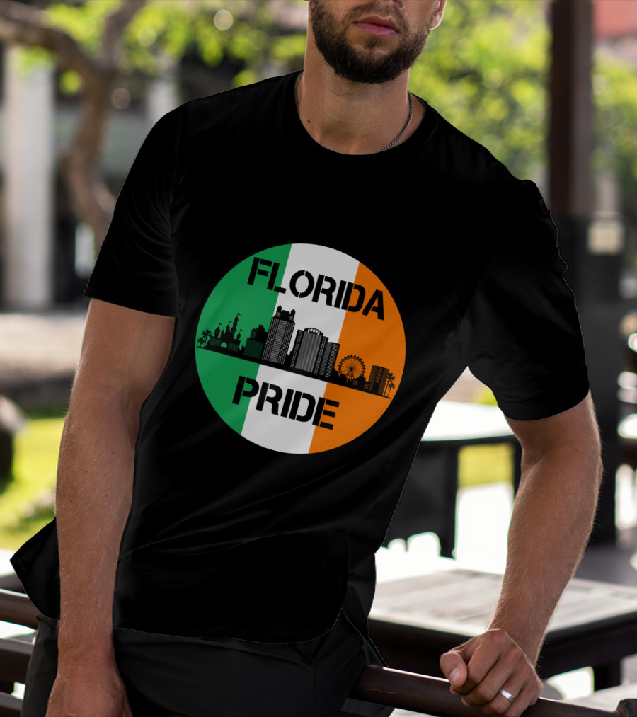 Florida Pride Skyline Irish Flag T-Shirt