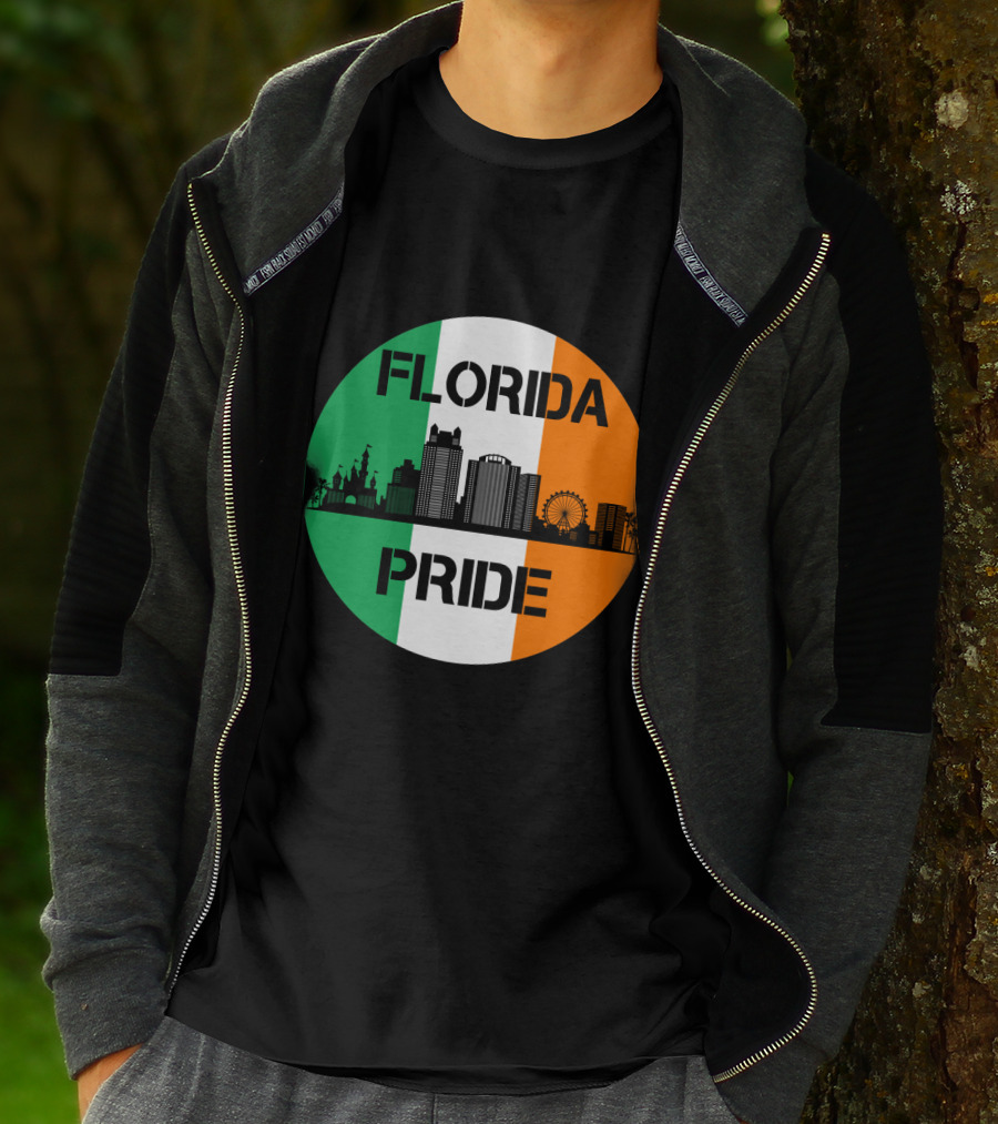 Florida Pride Skyline Irish Flag T-Shirt