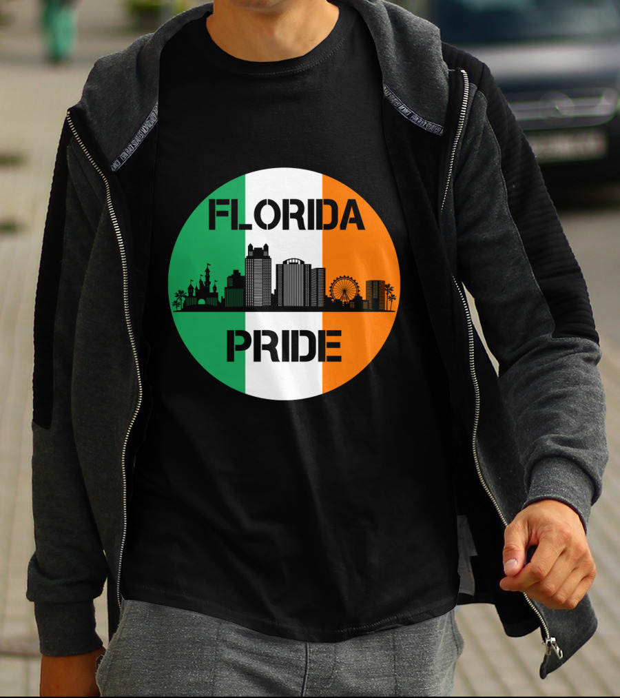 Florida Pride Skyline Irish Flag T-Shirt