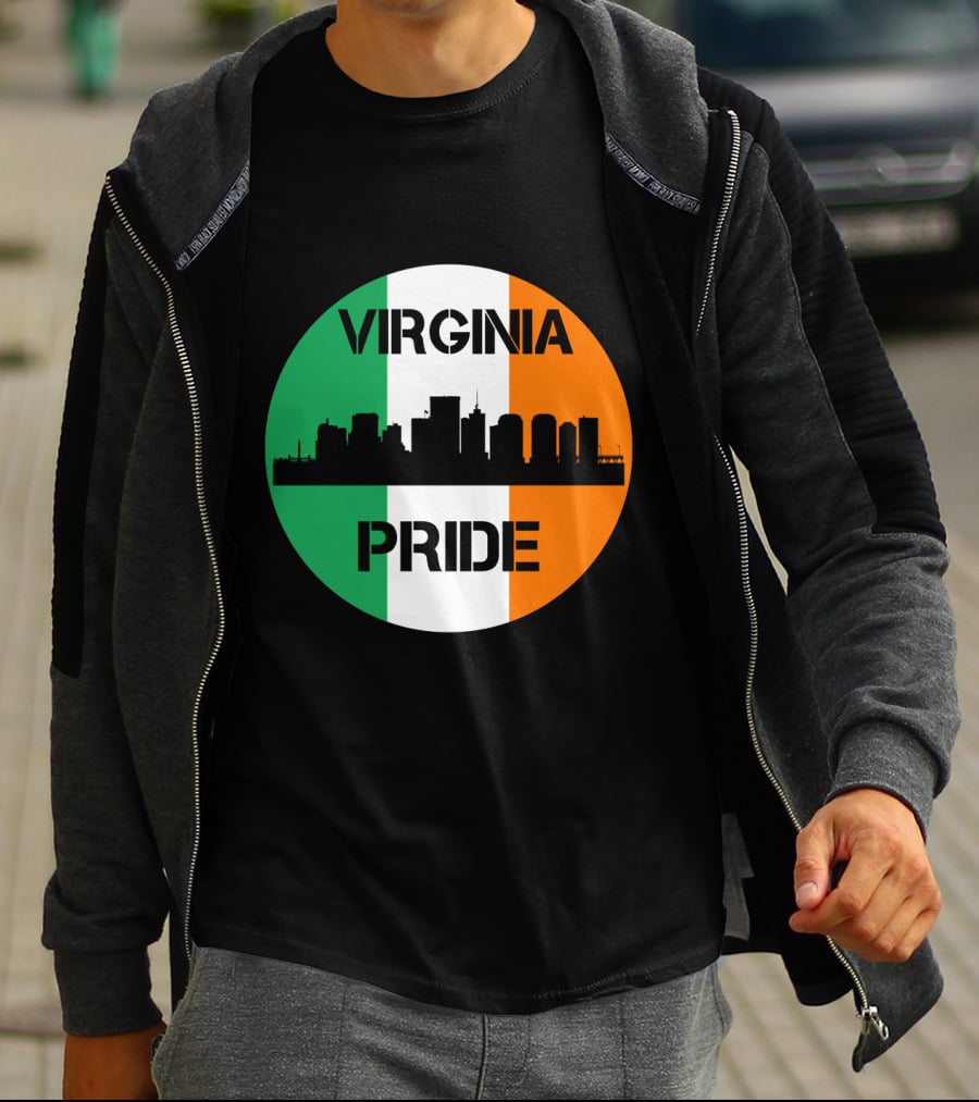 Virginia Pride Irish Flag Skyline T-Shirt