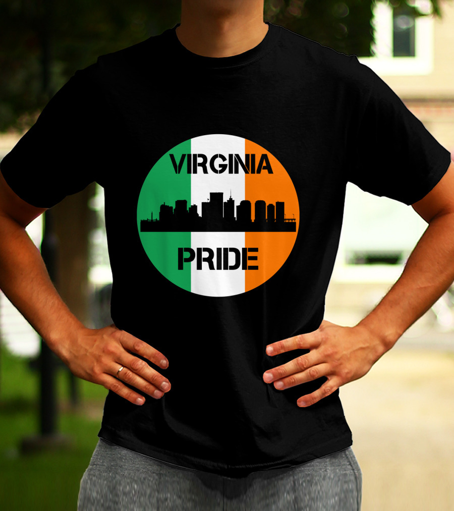 Virginia Pride Irish Flag Skyline T-Shirt