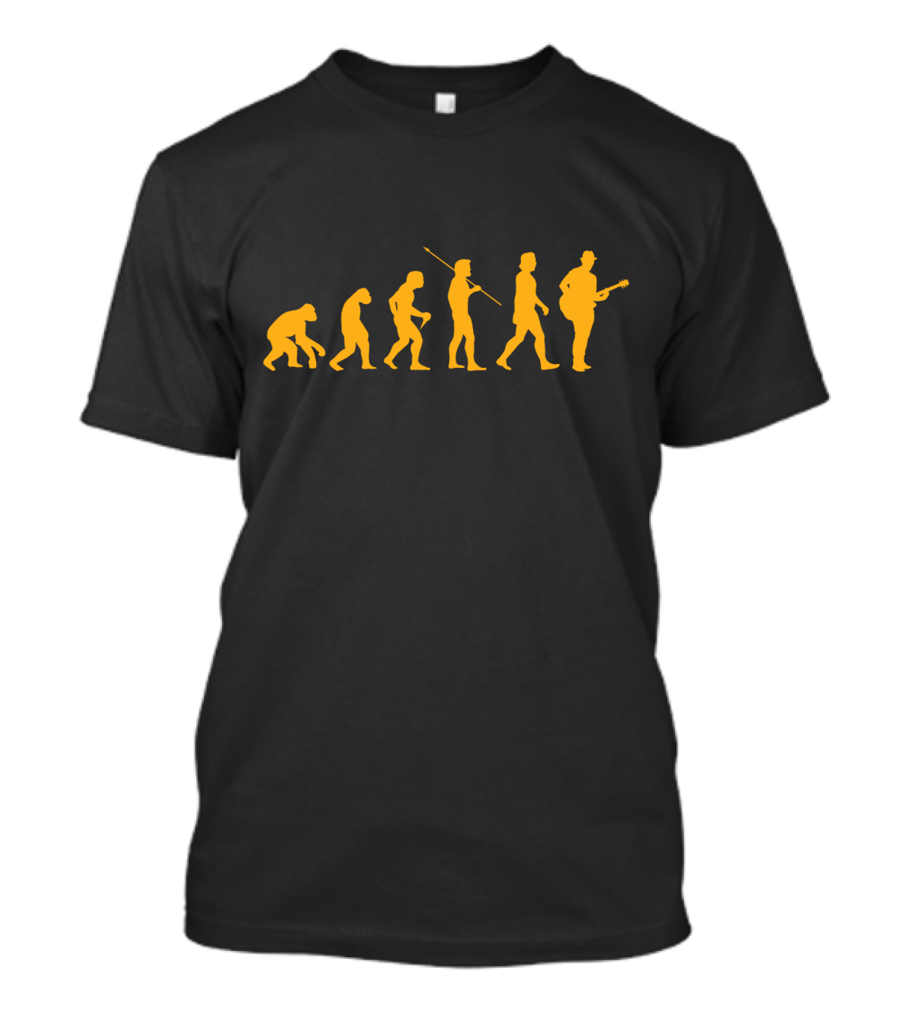 Evolution Of Man To Guitar Player T-Shirt