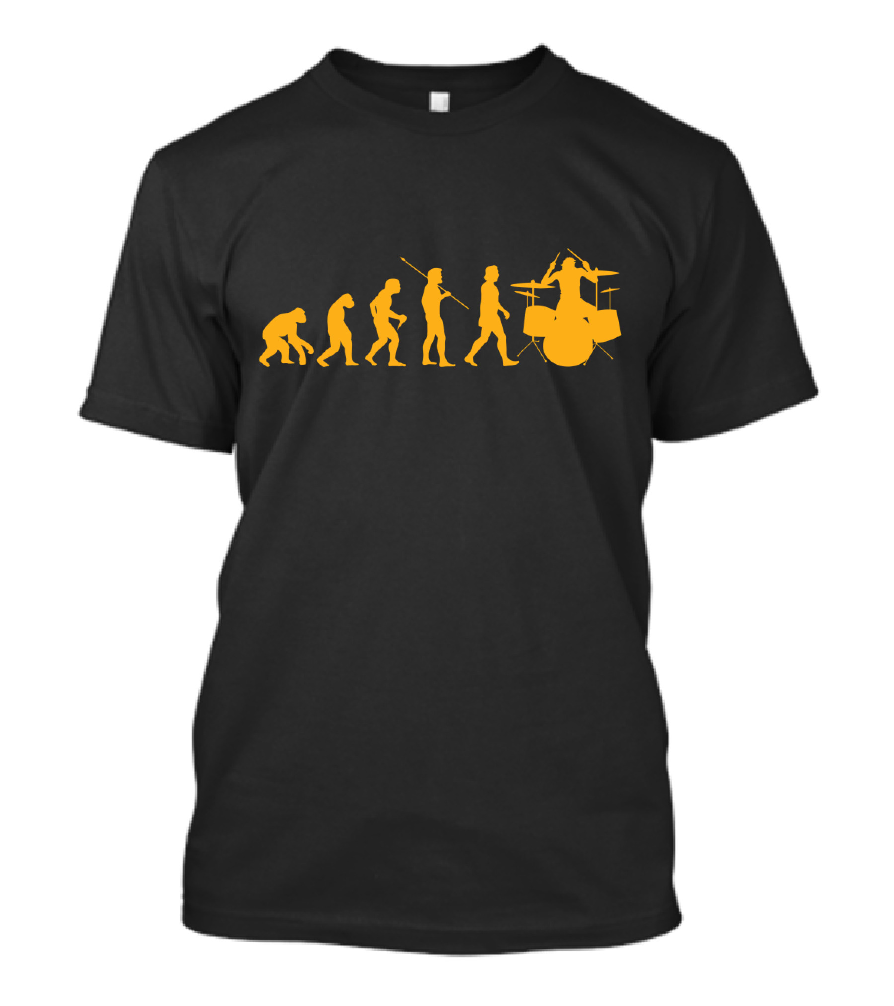 Evolution Of Drumming Silhouette Progression T-Shirt