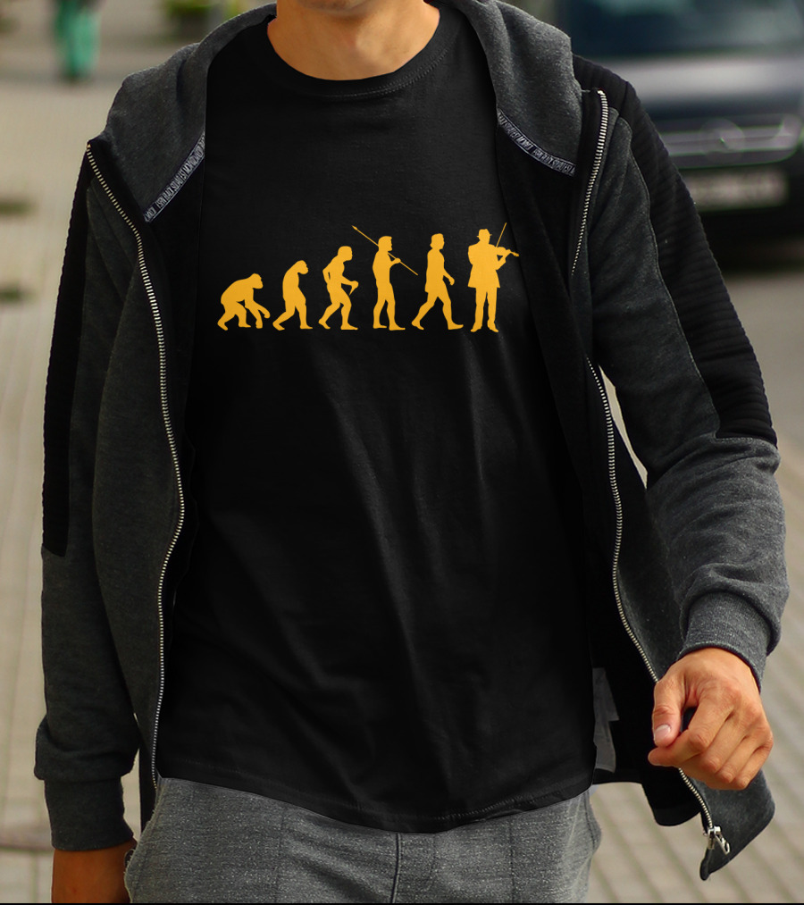 Evolution Of Man To Viola Player T-Shirt
