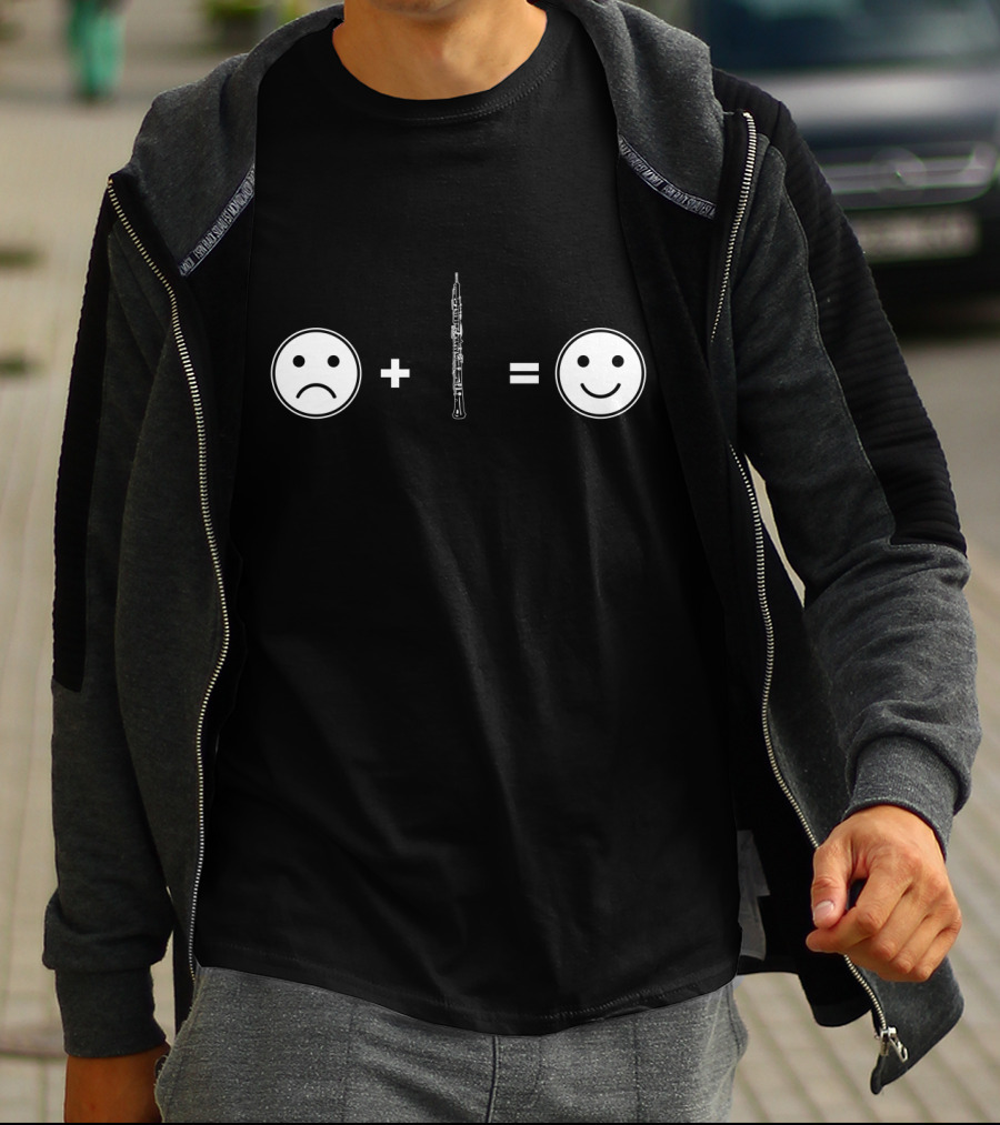 Sad Face Plus Oboe Equals Happy Face T-Shirt