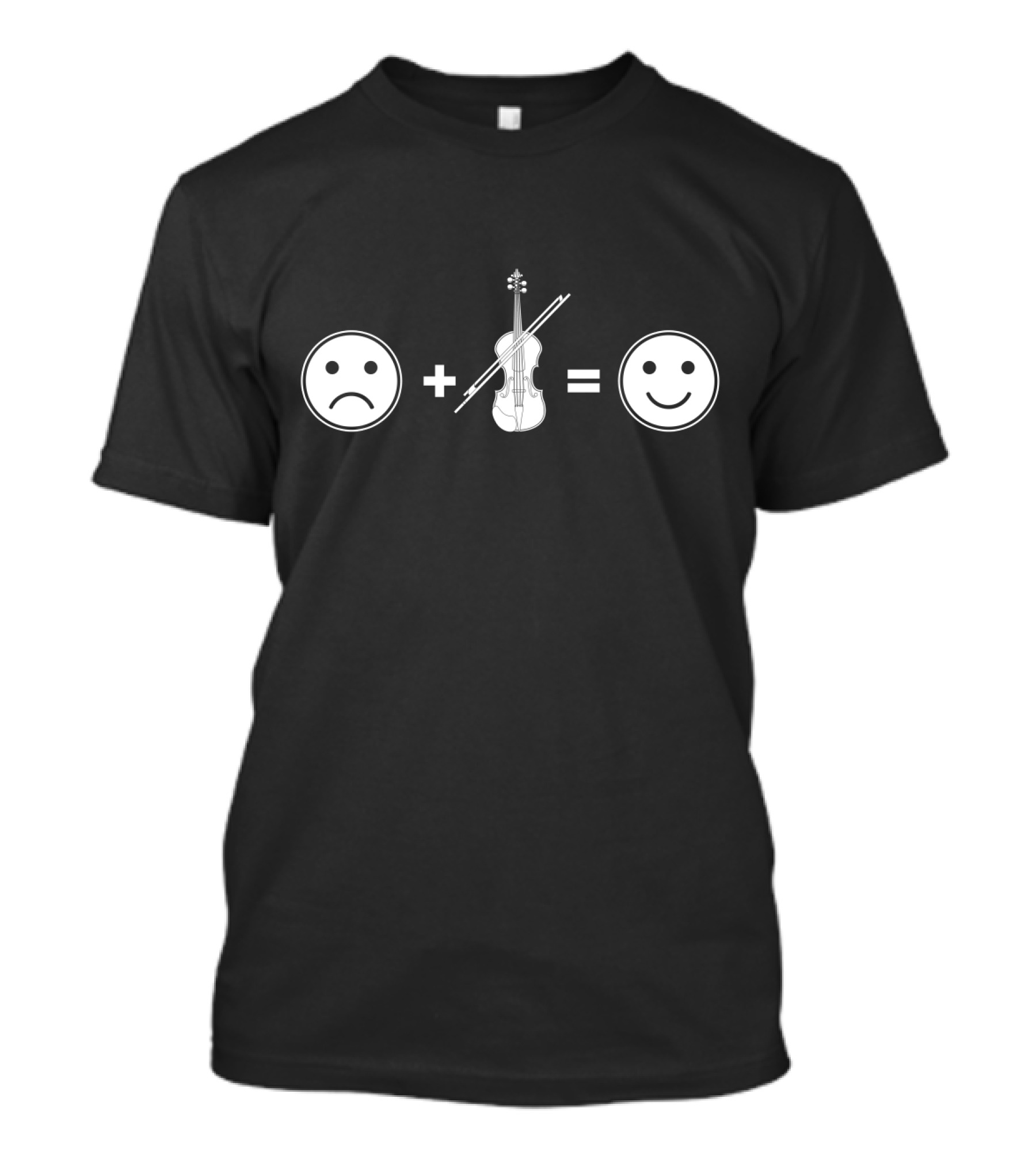 Viola Sad Face Plus Equals Smile Happiness T-Shirt