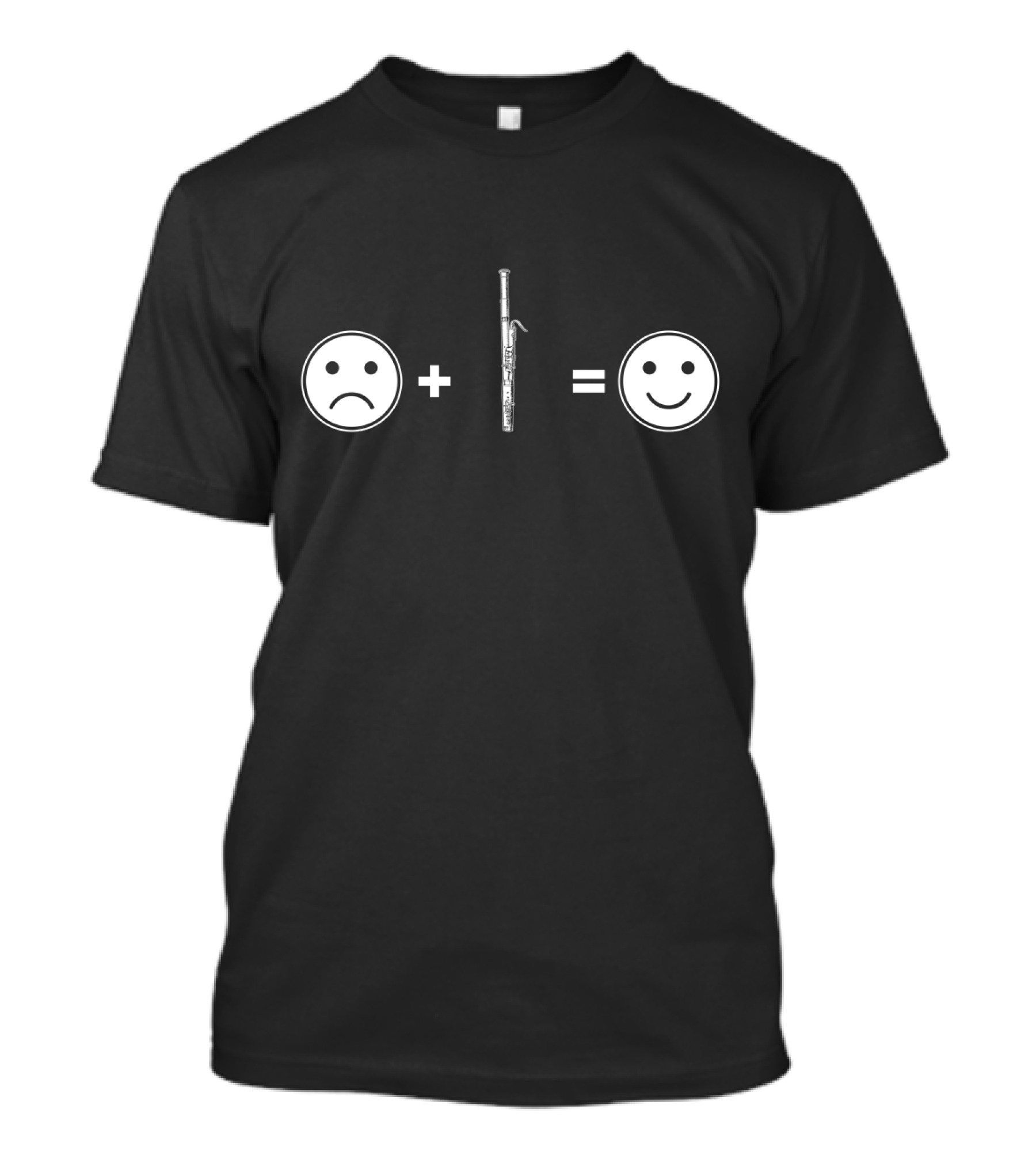 Sad Face Plus Bassoon Equals Happy Face T-Shirt