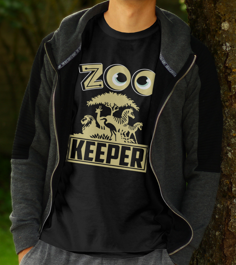 ZOO KEEPER Lion Giraffe Zebra Safari T-Shirt