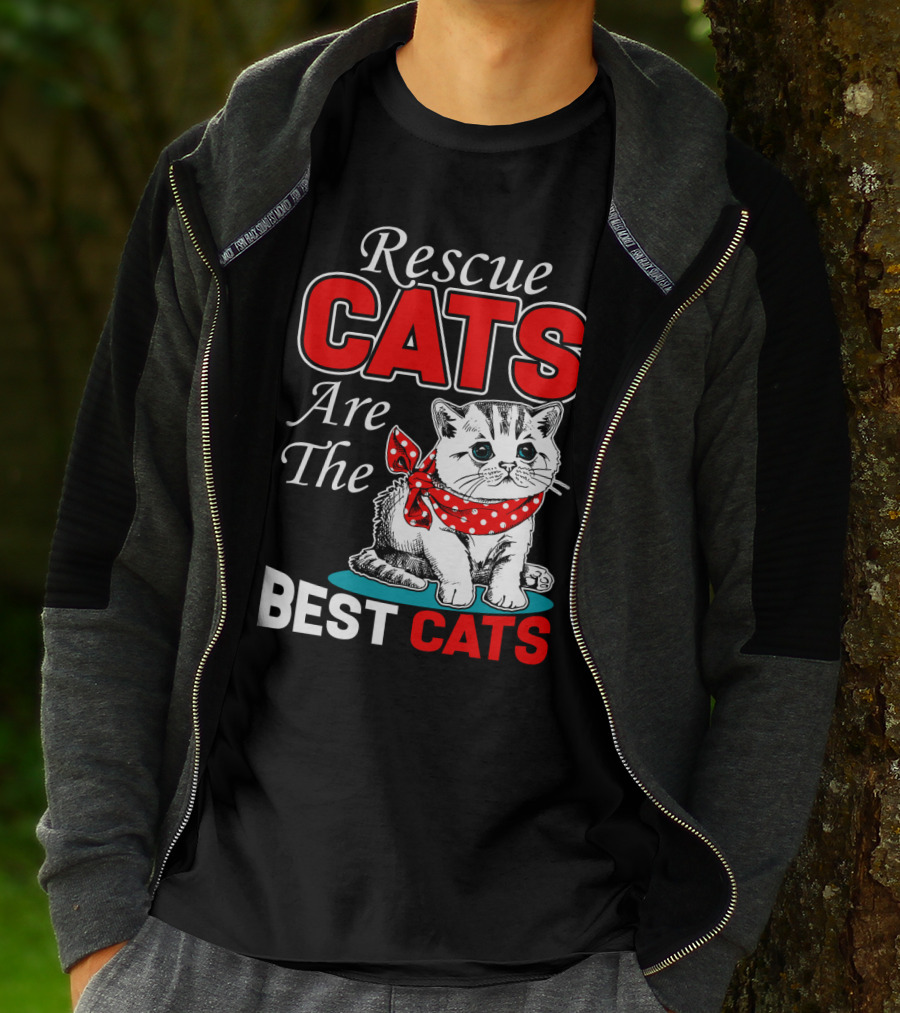 Rescue Cats Are The Best Cats T-Shirt