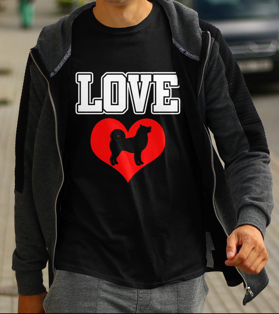 LOVE Heart Shiba Inu Dog Pet Lover T-Shirt