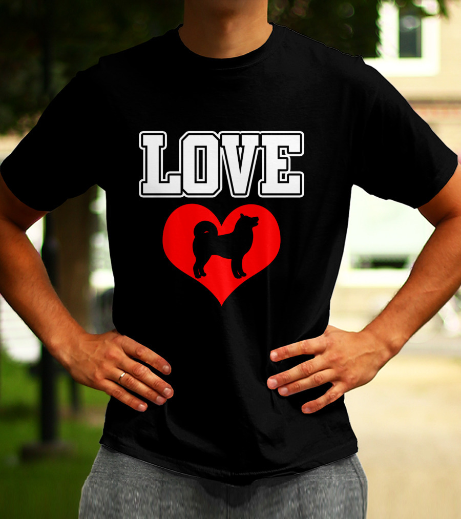 LOVE Heart Shiba Inu Dog Pet Lover T-Shirt