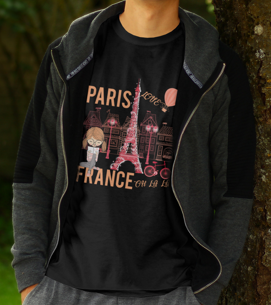 Paris France Love Eiffel Tower Oh La La T-Shirt