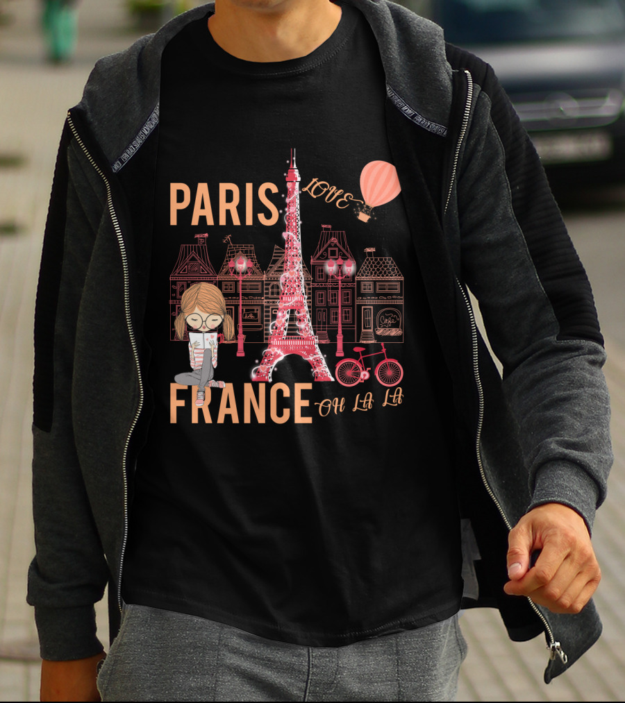 Paris France Love Eiffel Tower Oh La La T-Shirt