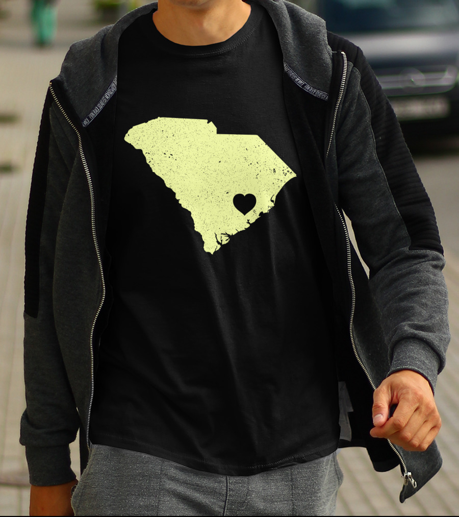 South Carolina Map Heart Charleston Love T-Shirt