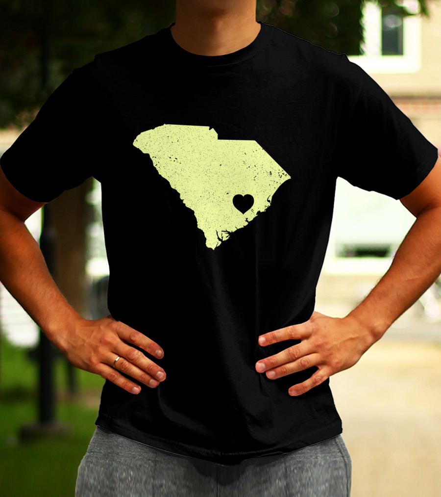 South Carolina Map Heart Charleston Love T-Shirt
