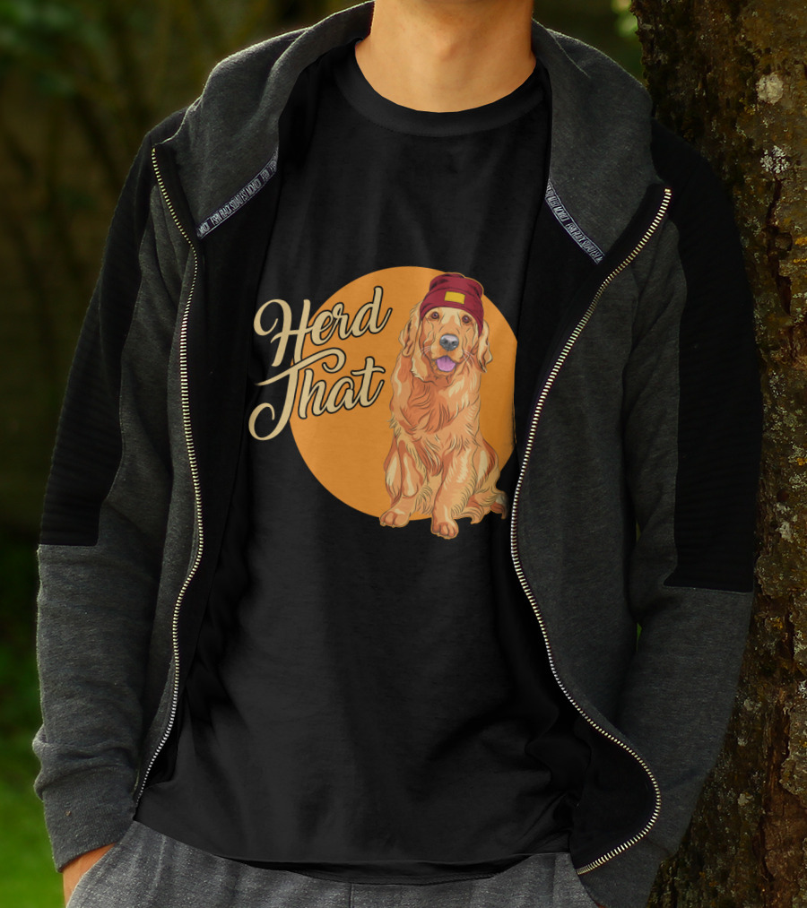 Herd That Funny Golden Retriever Animal Lover Dog T-Shirt