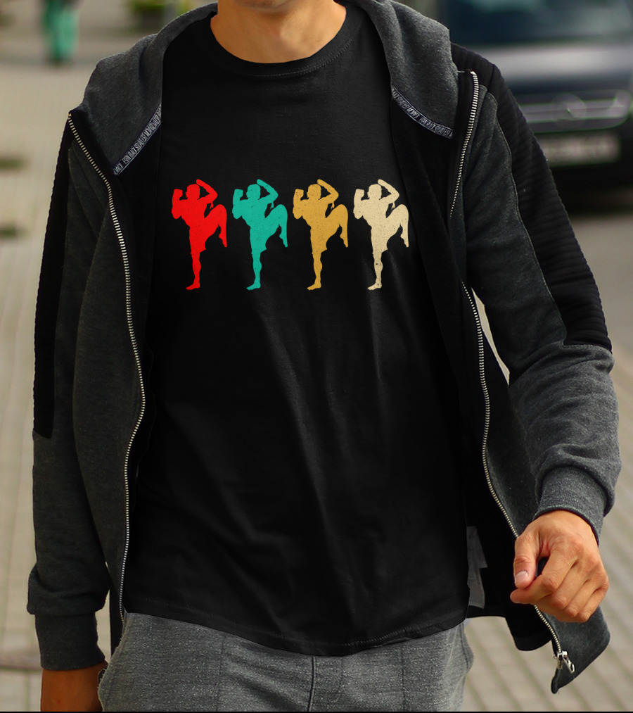 Vintage Muay Thai Silhouette Sequence T-Shirt