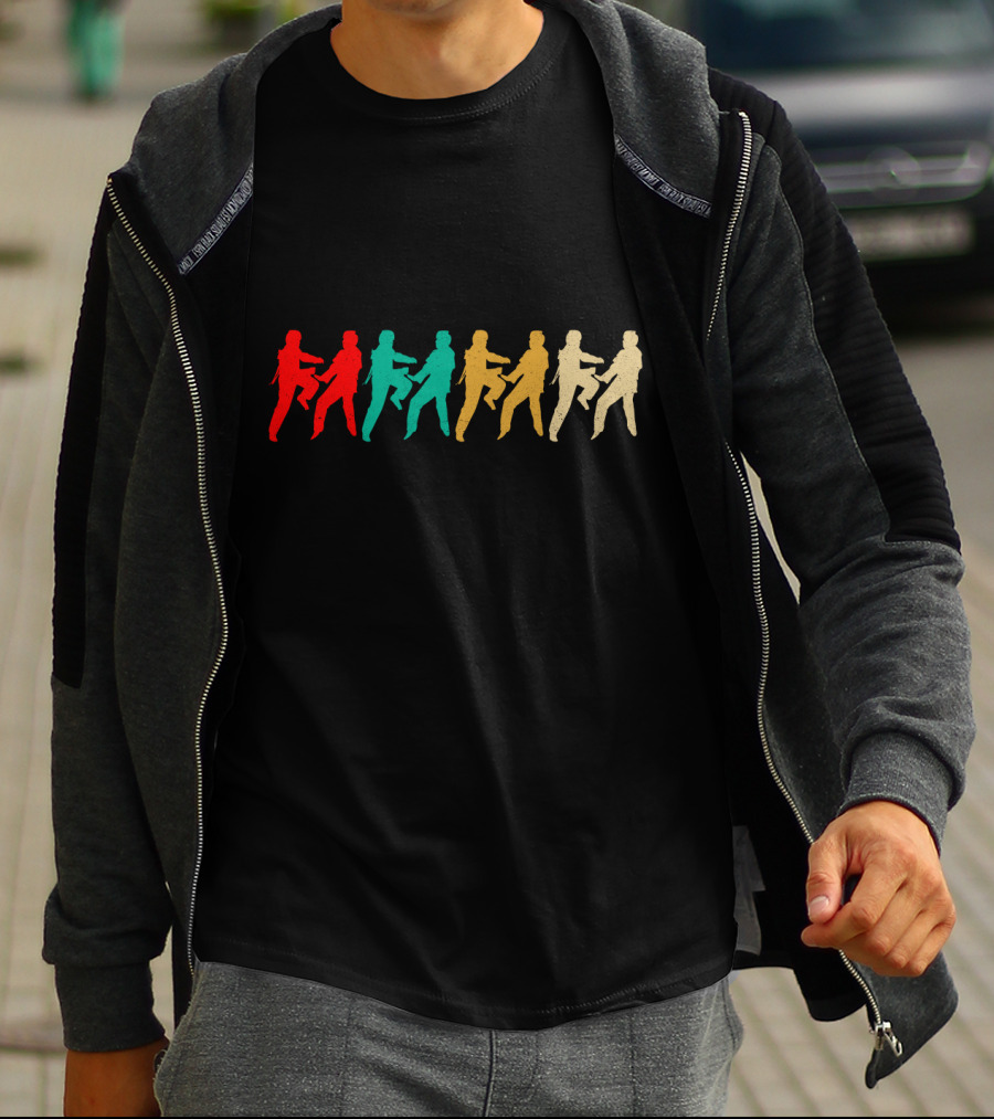 Vintage Taekwondo Retro Colored Martial Arts T-Shirt