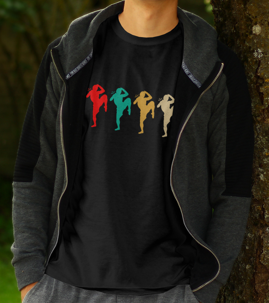 Vintage Muay Boran Silhouette Colors T-Shirt