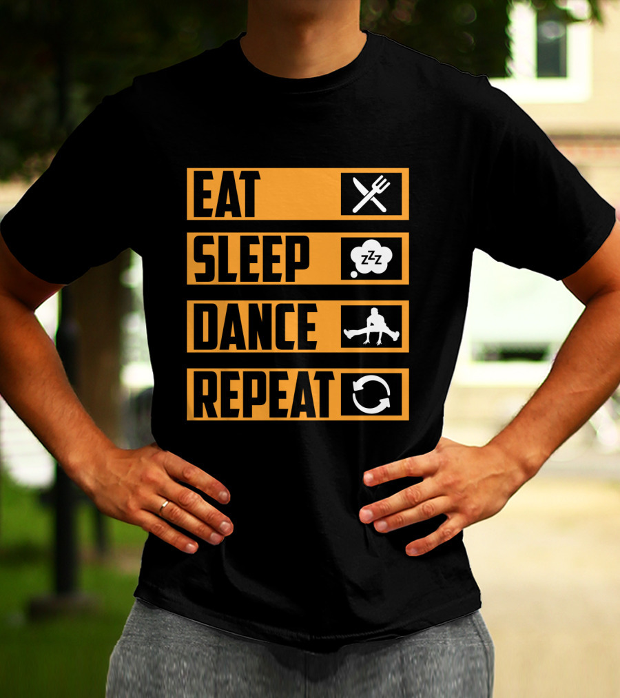 Eat Sleep Dance Repeat Iconic Lifestyle Steps T-Shirt