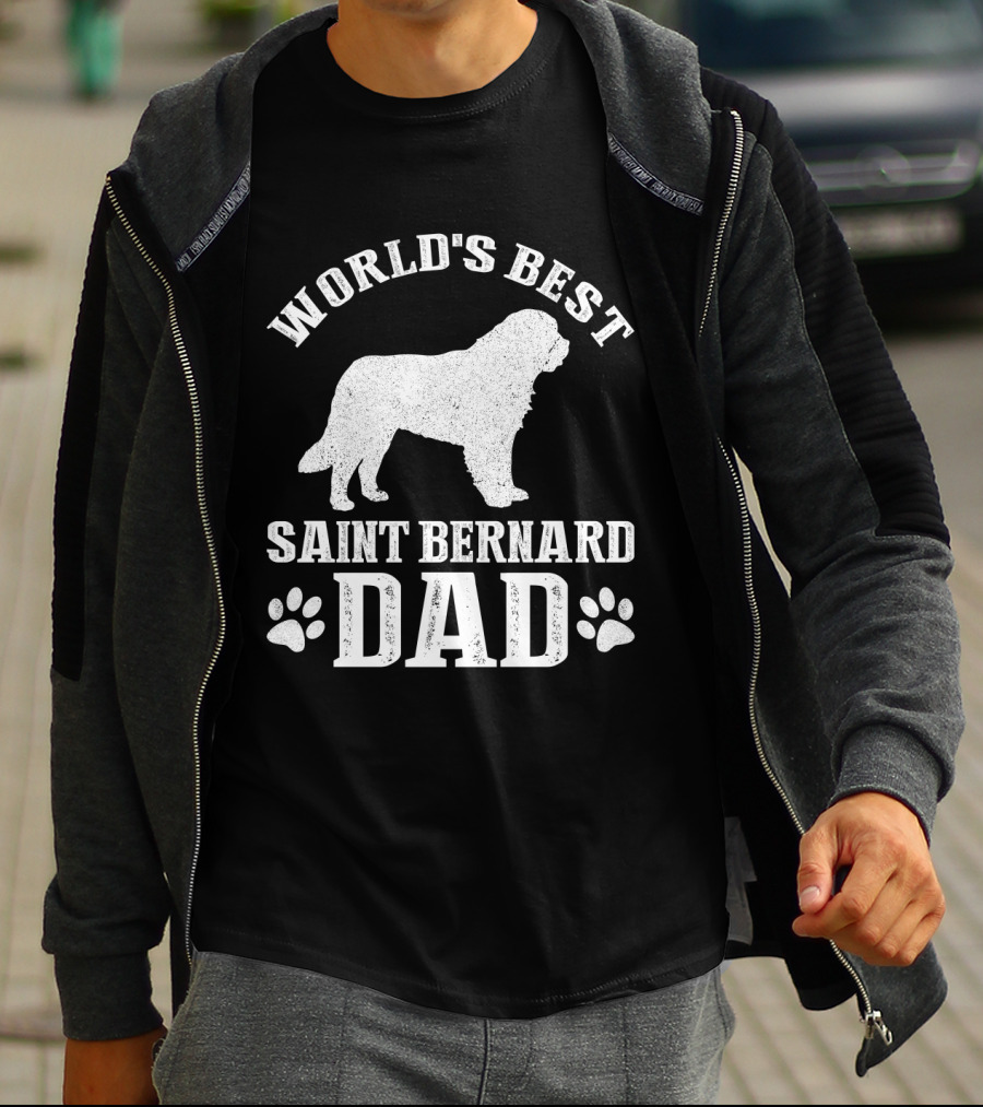 World's Best Saint Bernard Dad T-Shirt