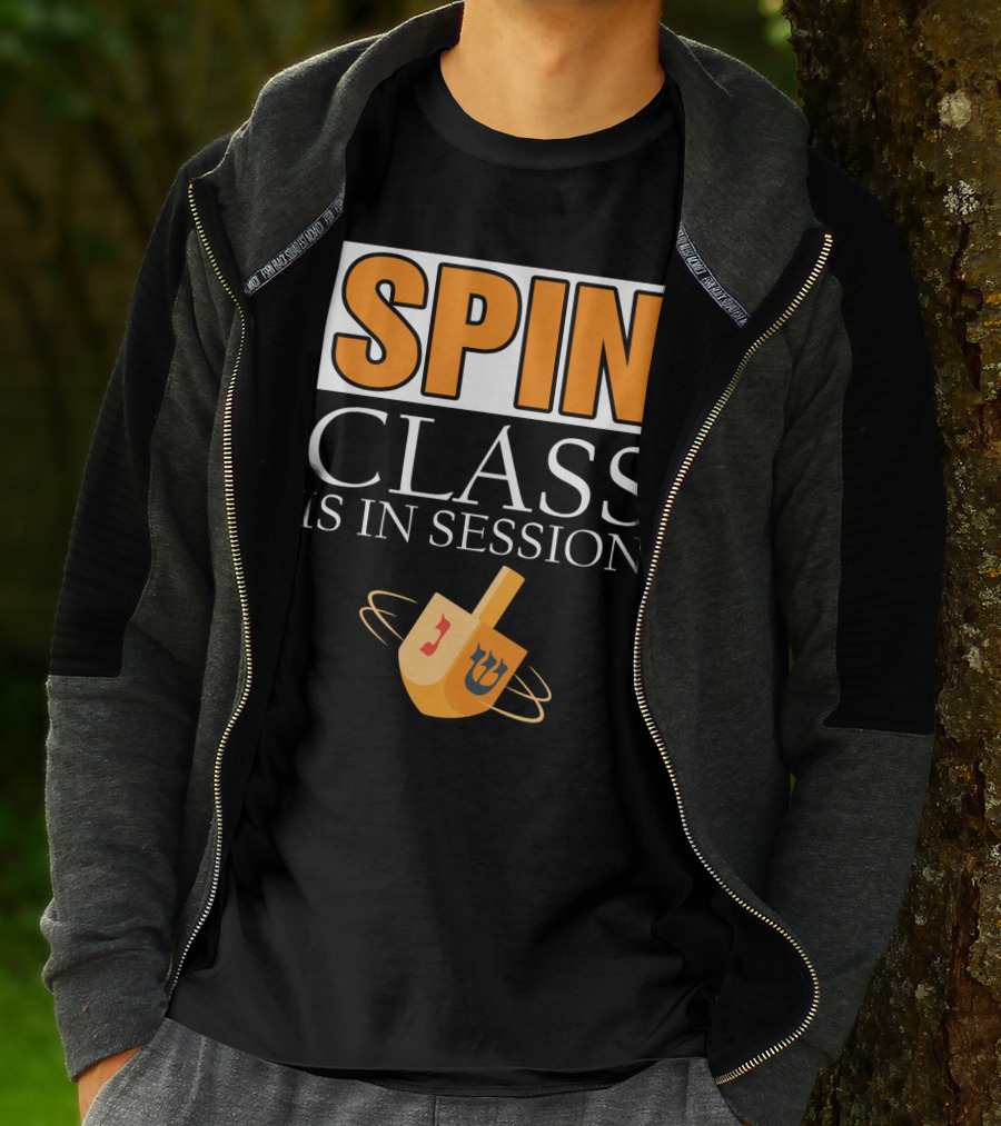 Spin Class Is In Session Dreidel Hanukkah T-Shirt