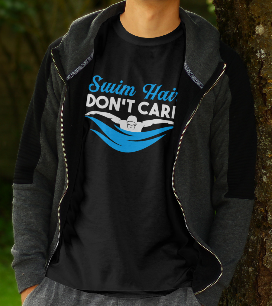 Swim Hair Don't Care Competitive Wave T-Shirt