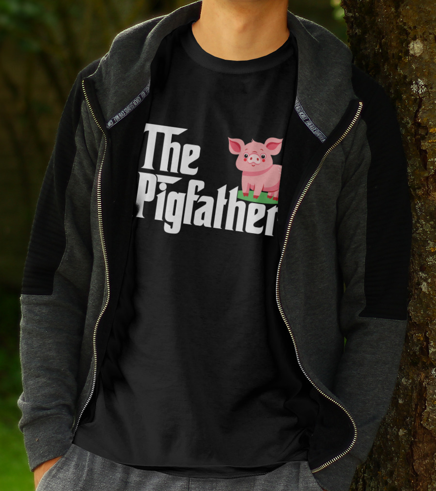 The Pigfather Mafia Movie Parody Pig T-Shirt