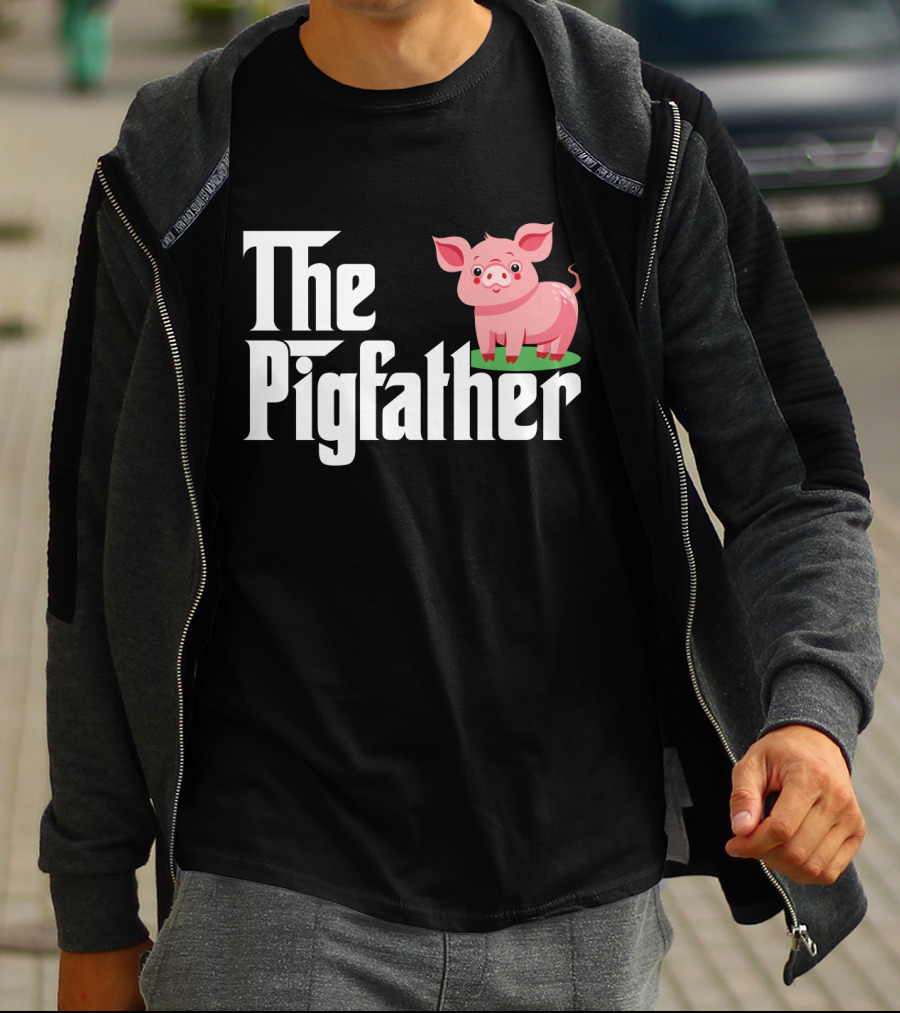 The Pigfather Mafia Movie Parody Pig T-Shirt