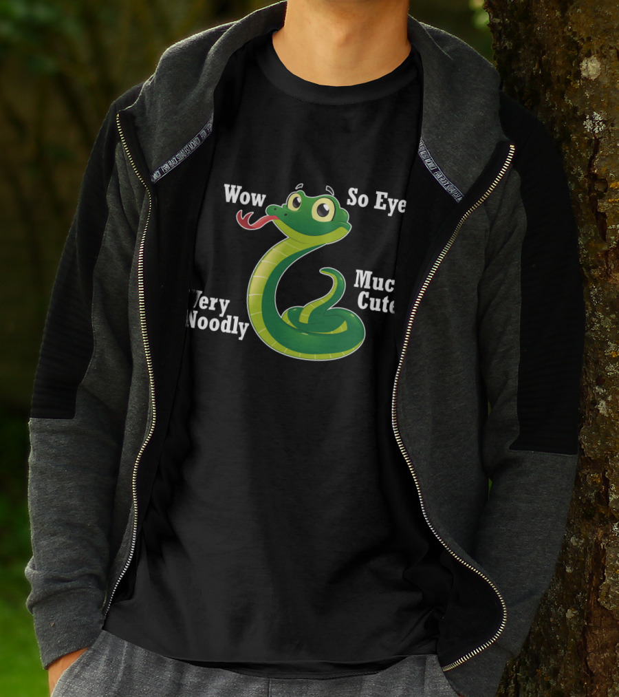 Wow Very Noodly So Eyes Much Cute Funny Snake T-Shirt