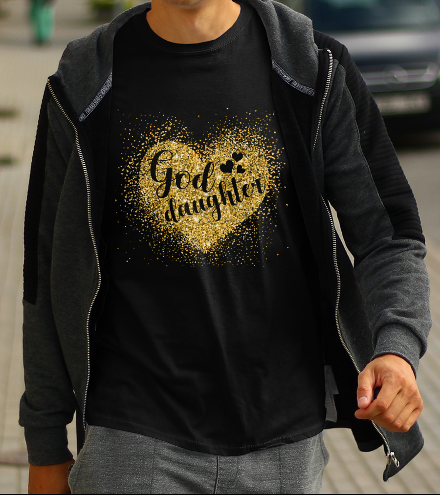Goddaughter Heart Glitter Sparkles With Love T-Shirt