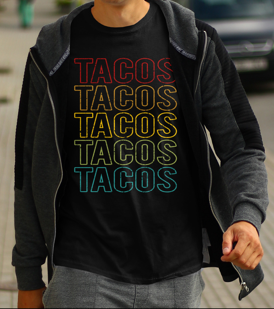 Retro Multicolor Tacos T-Shirt