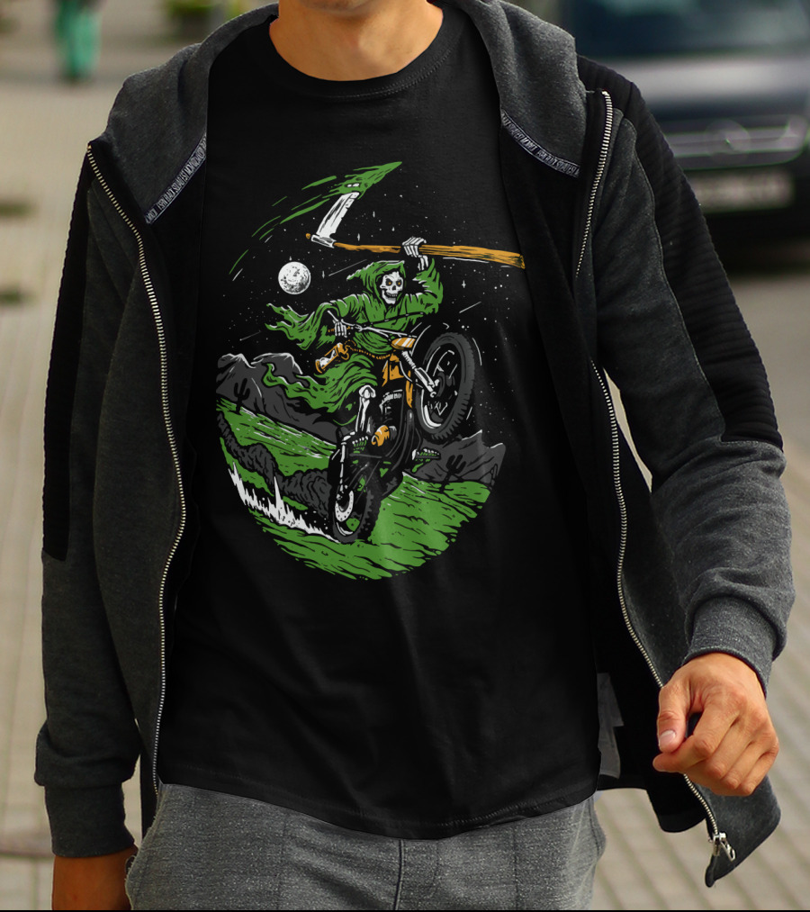 Goblin Ride Motor Cross Reaper Night Adventure T-Shirt