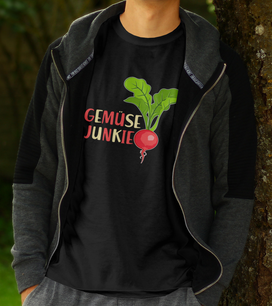 Gemüse Junkie Radish Enthusiast Vibrant Vegetable Lover T-Shirt