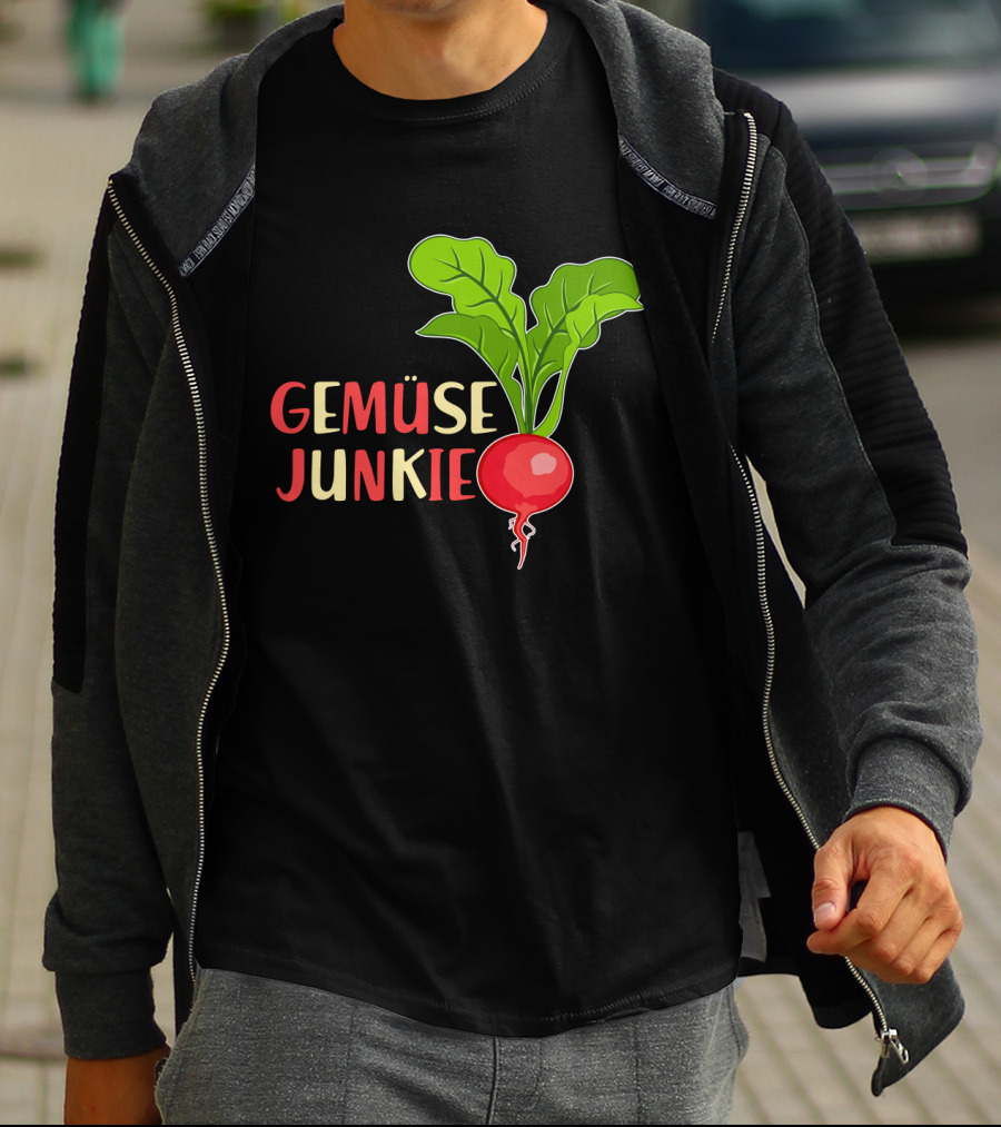 Gemüse Junkie Radish Enthusiast Vibrant Vegetable Lover T-Shirt