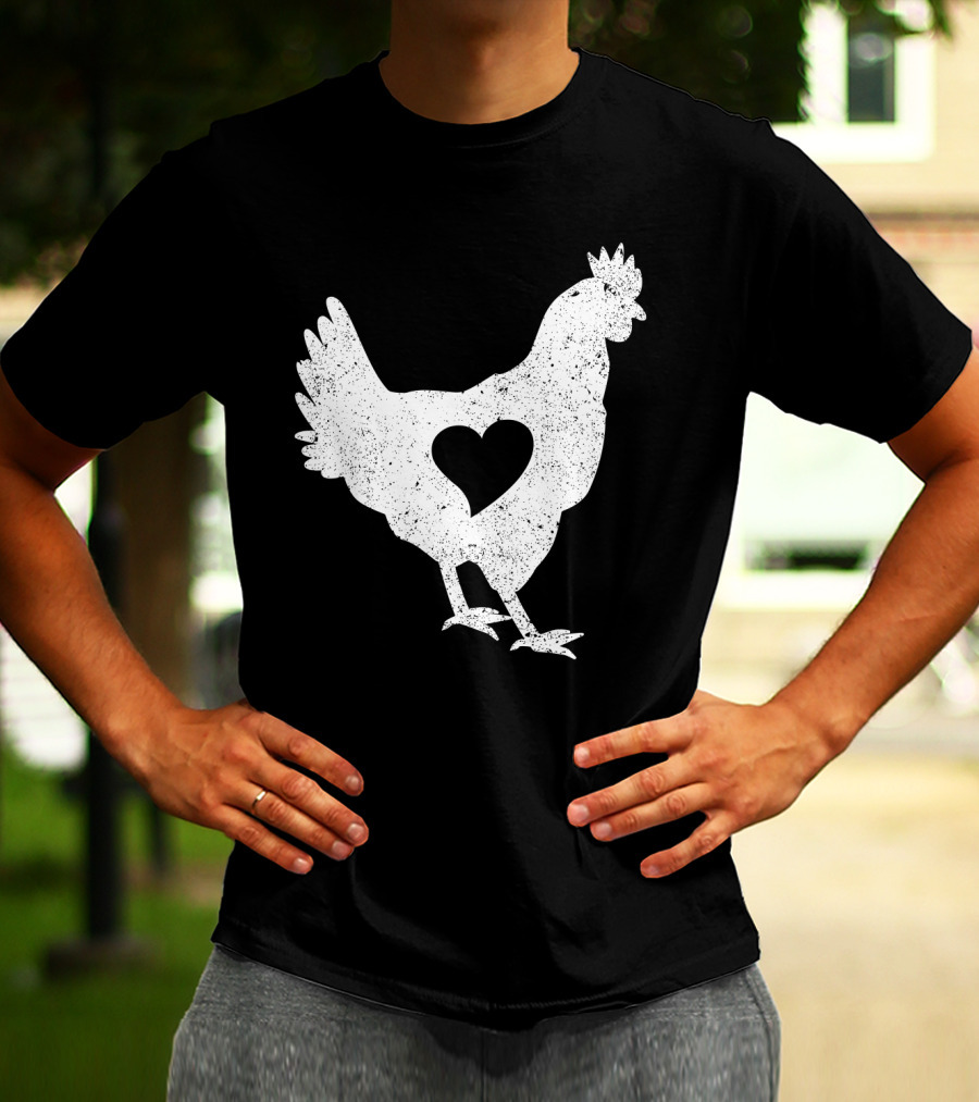 Love Chicken Heart Cutout T-Shirt