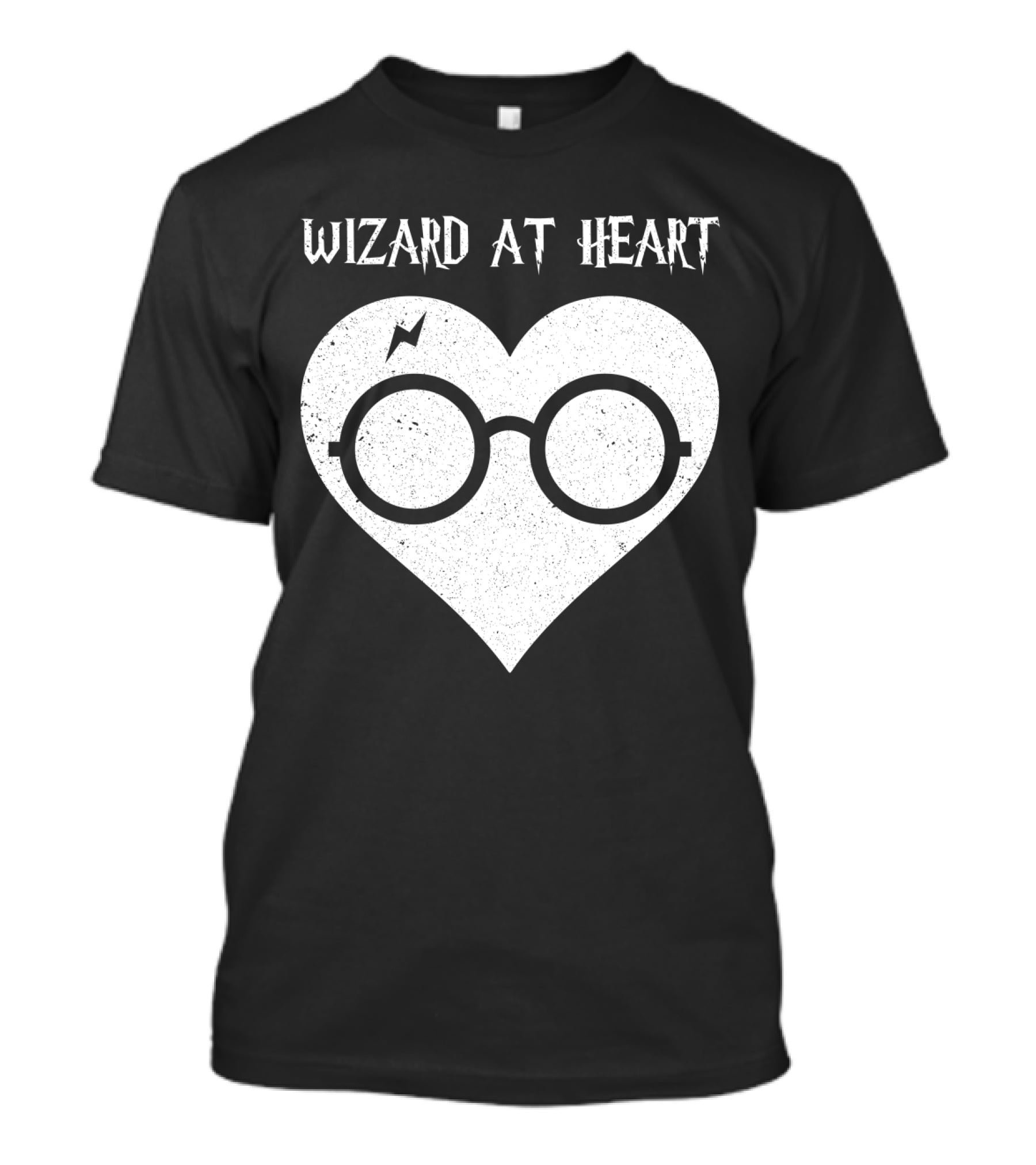 Wizard At Heart Harry Glasses Lightning Bolt Heart T-Shirt