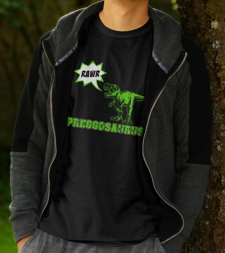 RAWR Preggosaurus T-Rex Fun T-Shirt