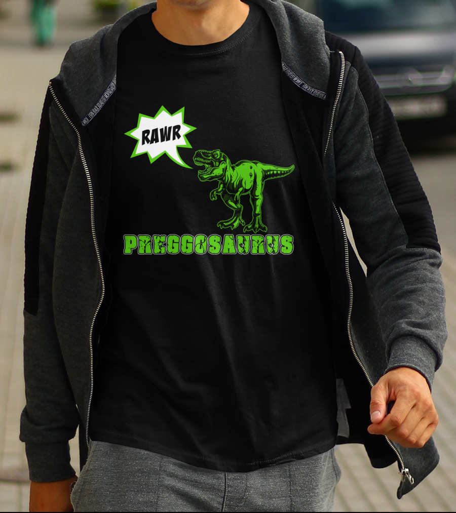 RAWR Preggosaurus T-Rex Fun T-Shirt