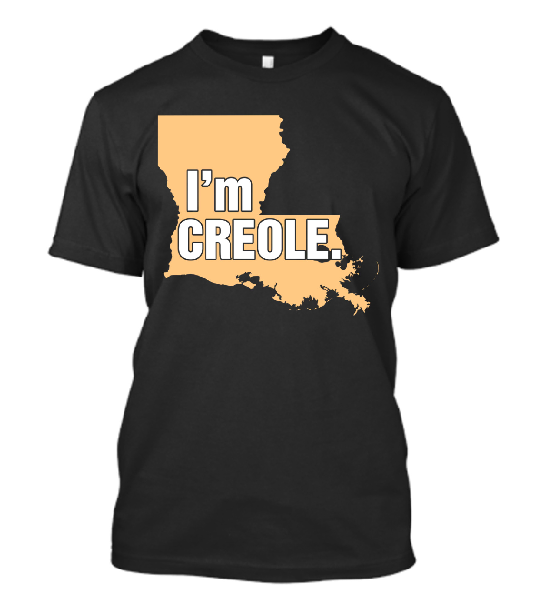 I'm Creole Louisiana Map T-Shirt